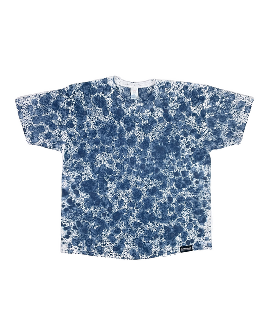 Blue Black Bubble Dyed T-Shirt (Moldy Vibes)