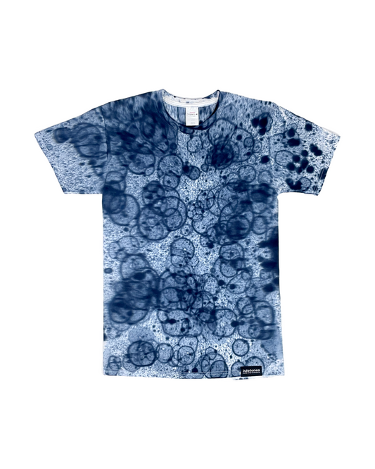 Blue Black Bubble Dyed T-Shirt