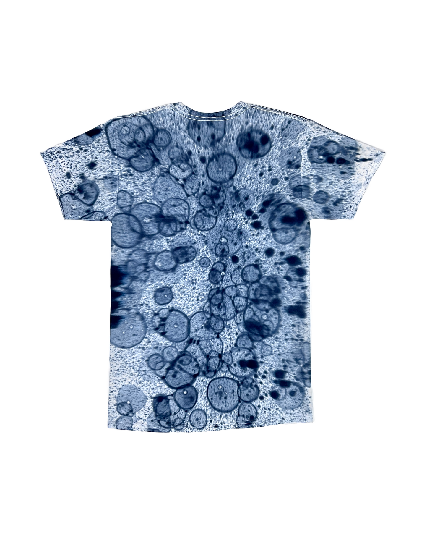 Blue Black Bubble Dyed T-Shirt