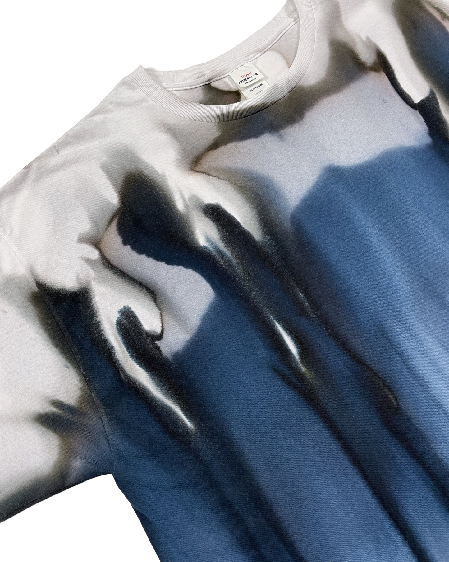 Blue Black Gravity Dye T-Shirt