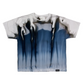 Blue Black Gravity Dye T-Shirt