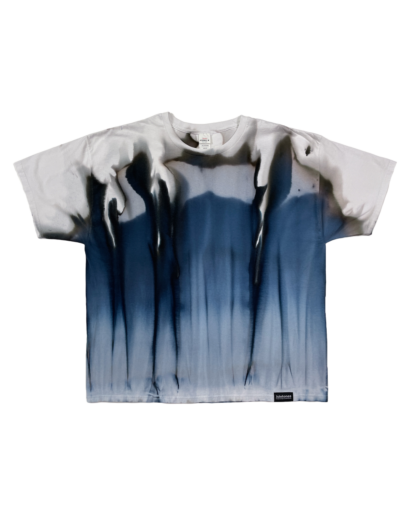 Blue Black Gravity Dye T-Shirt