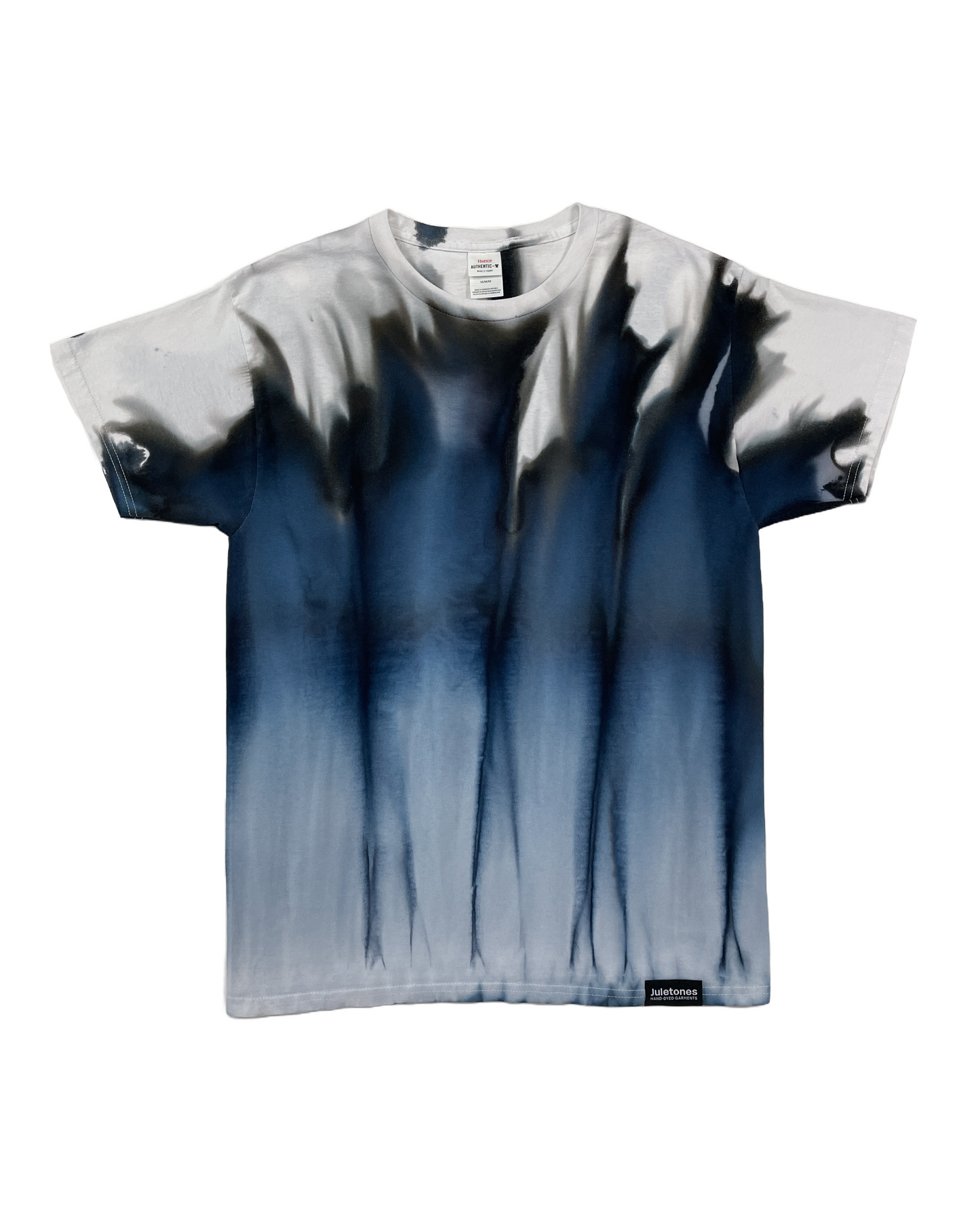 Blue Black Gravity Dye T-Shirt