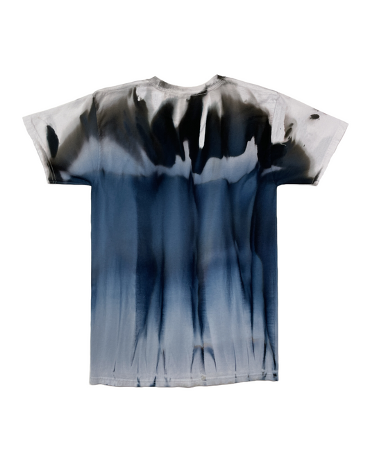 Blue Black Gravity Dye T-Shirt