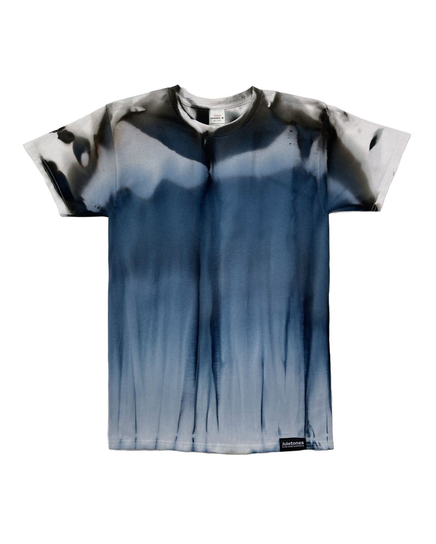 Blue Black Gravity Dye T-Shirt