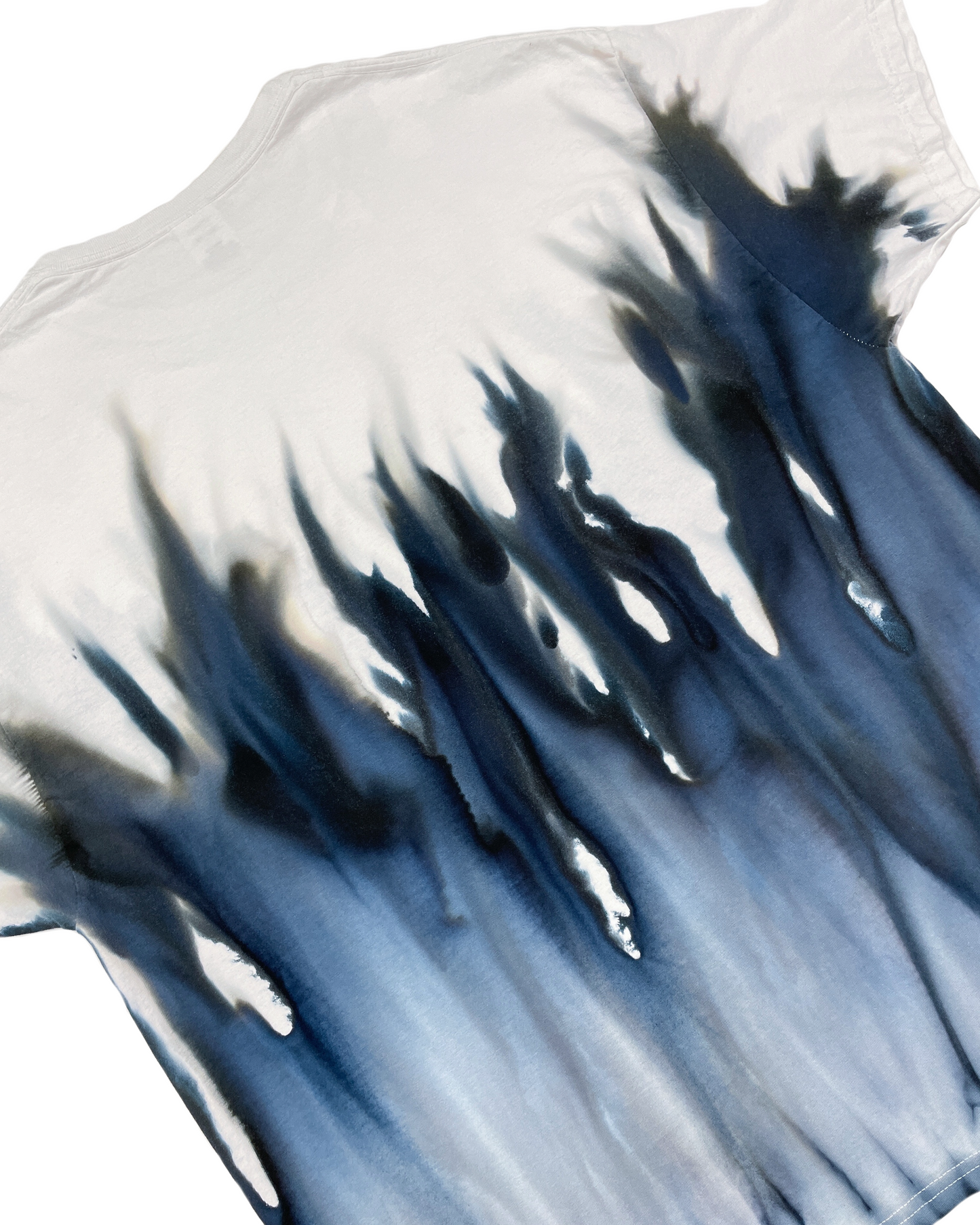 Blue Black Gravity Dye T-Shirt