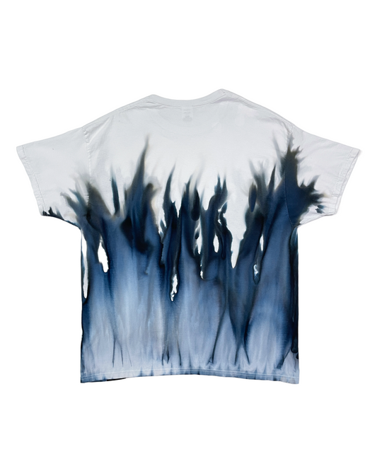 Blue Black Gravity Dye T-Shirt