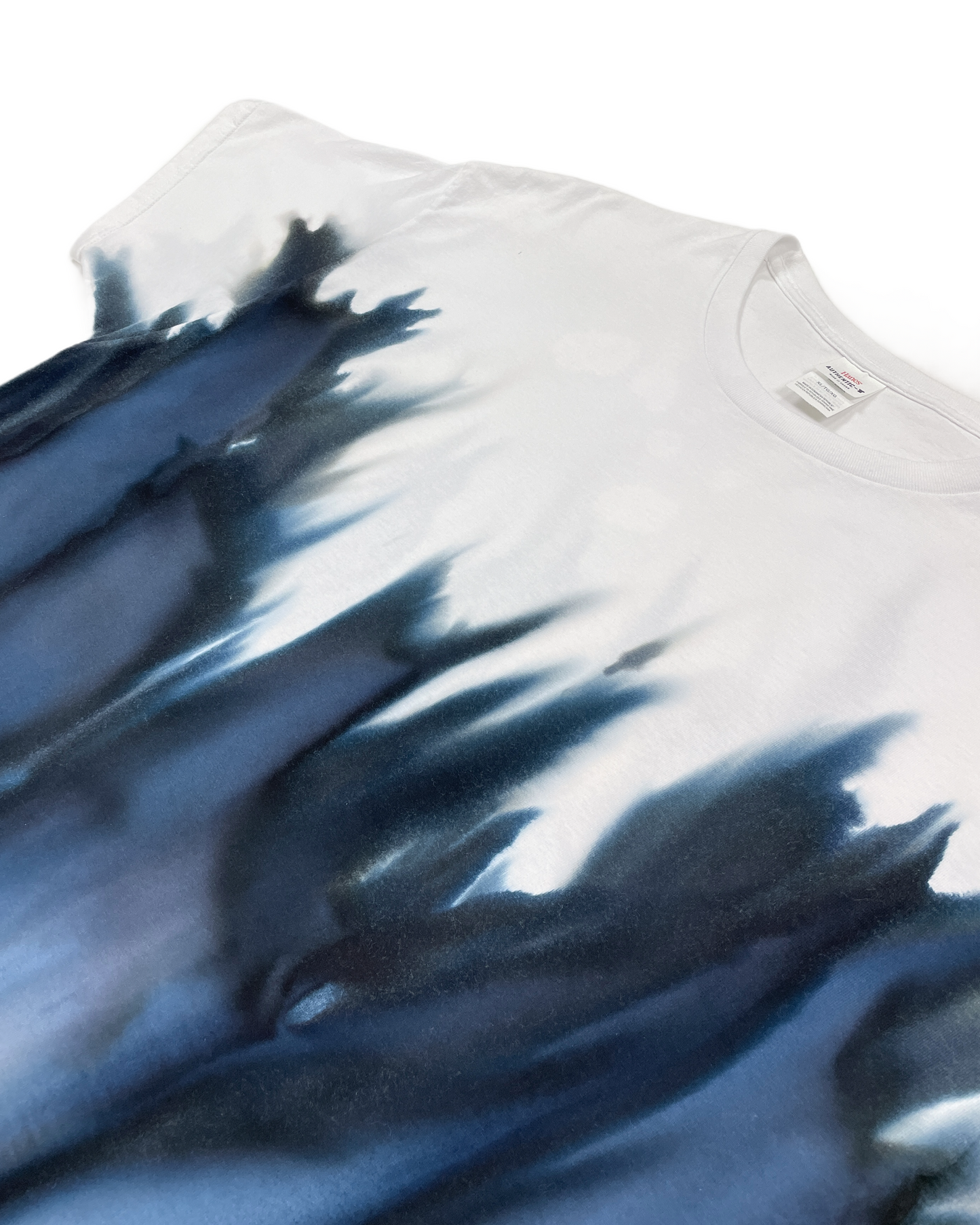 Blue Black Gravity Dye T-Shirt