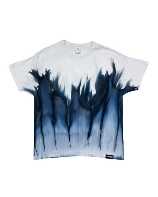 Blue Black Gravity Dye T-Shirt