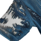 Blue, Gray Short Sleeve Gravity Ice-Dye Button Down