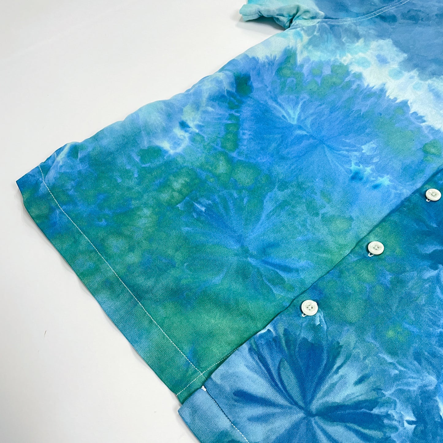 Blue Poppy Hand-Dyed Button-Down