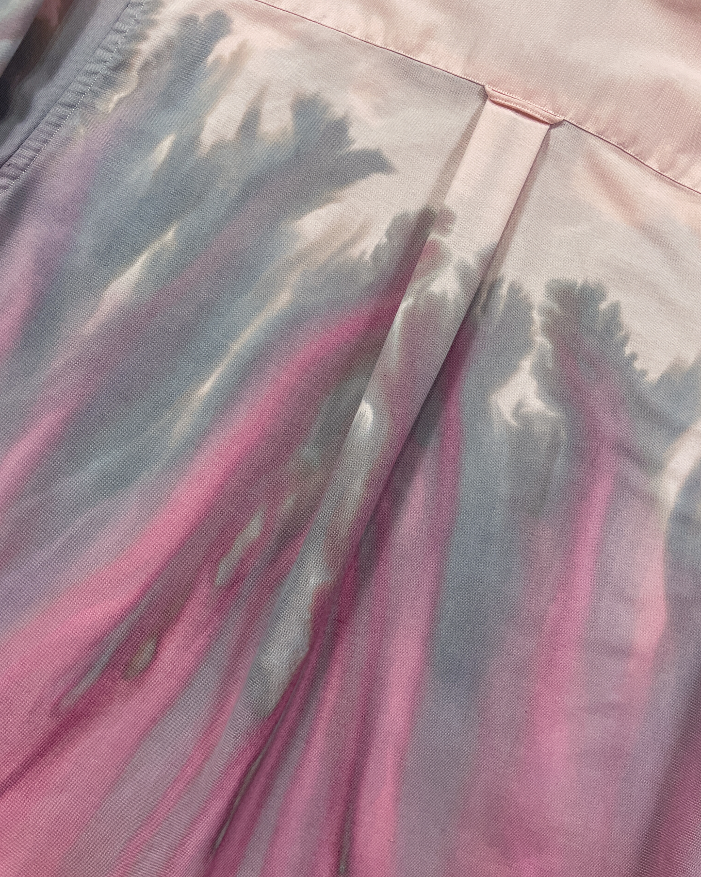 Pink, Gray Long Sleeve Gravity Ice-Dye Button Down