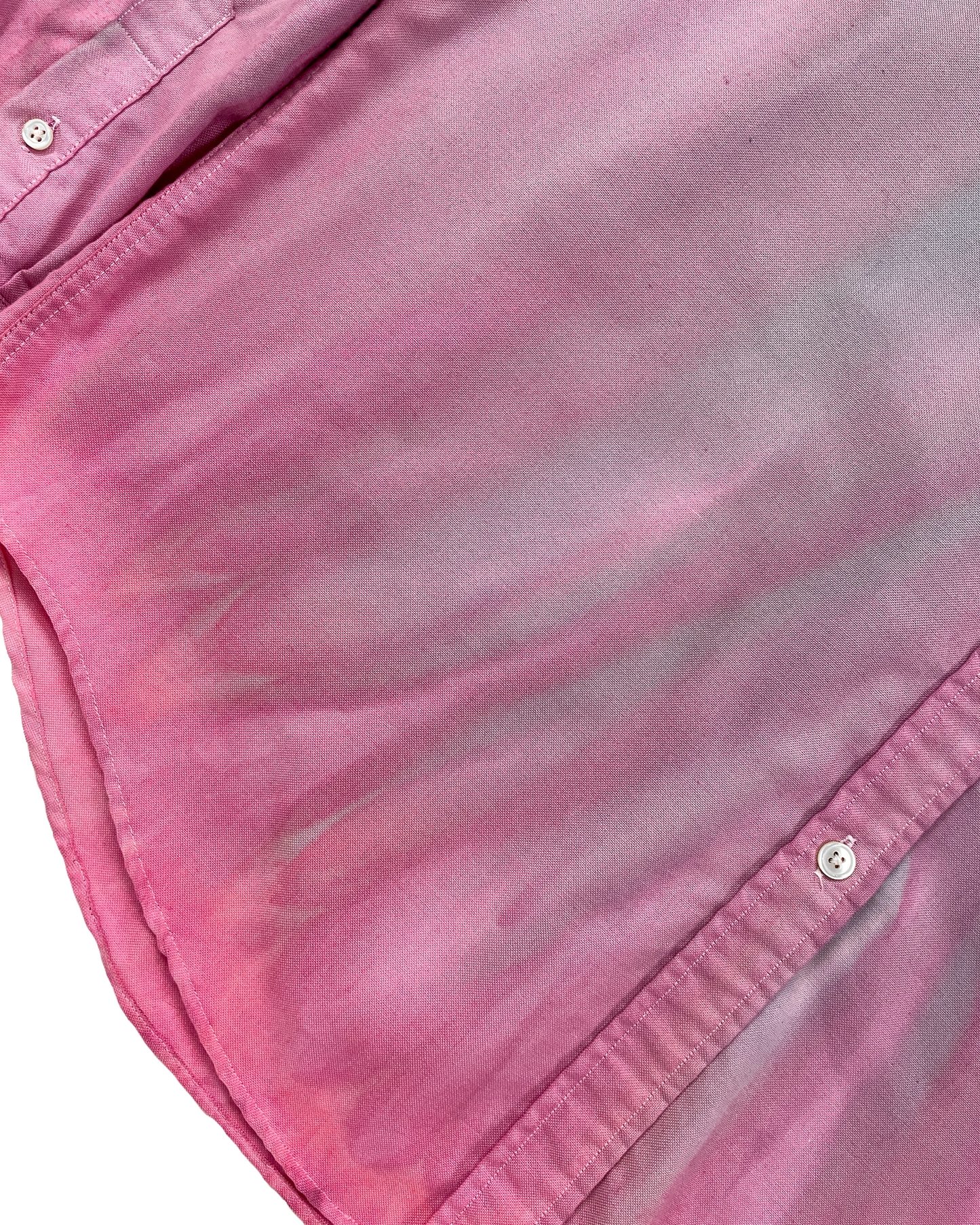 Pink, Gray Long Sleeve Gravity Ice-Dye Button Down