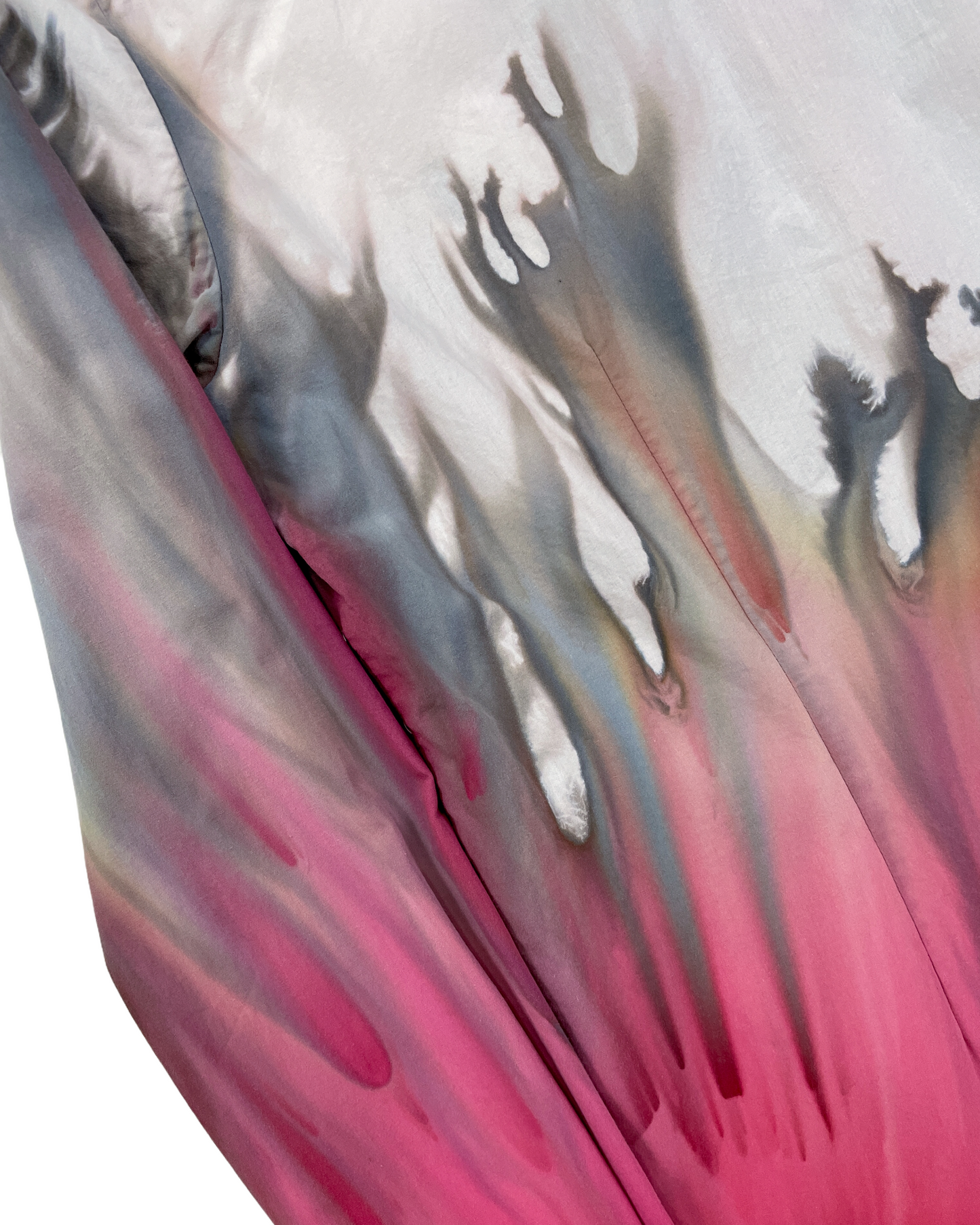 Pink Flames Long Sleeve Gravity Ice-Dye Button Down