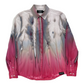 Pink Flames Long Sleeve Gravity Ice-Dye Button Down