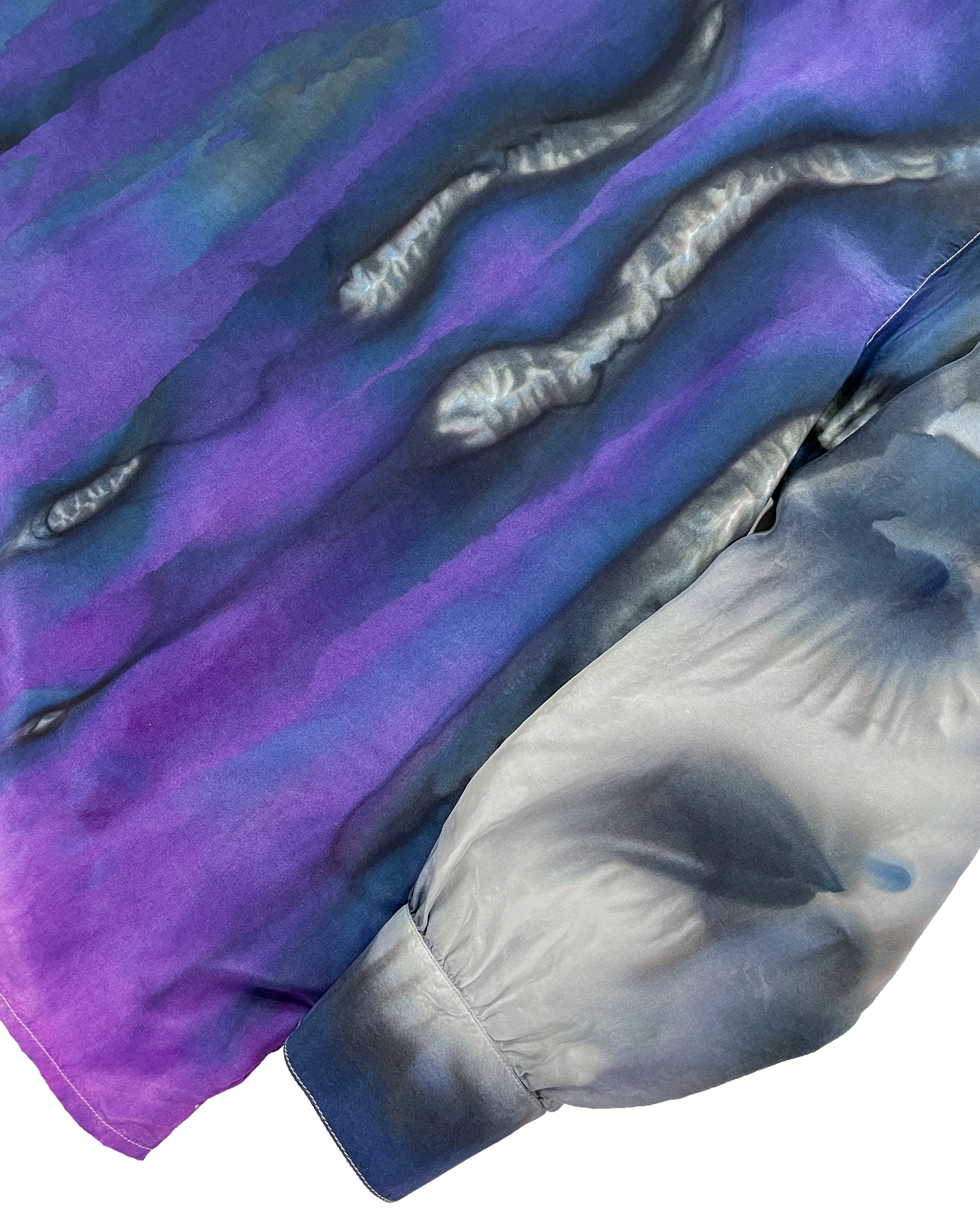 Purple Long Sleeve Gravity Ice-Dye Button Down