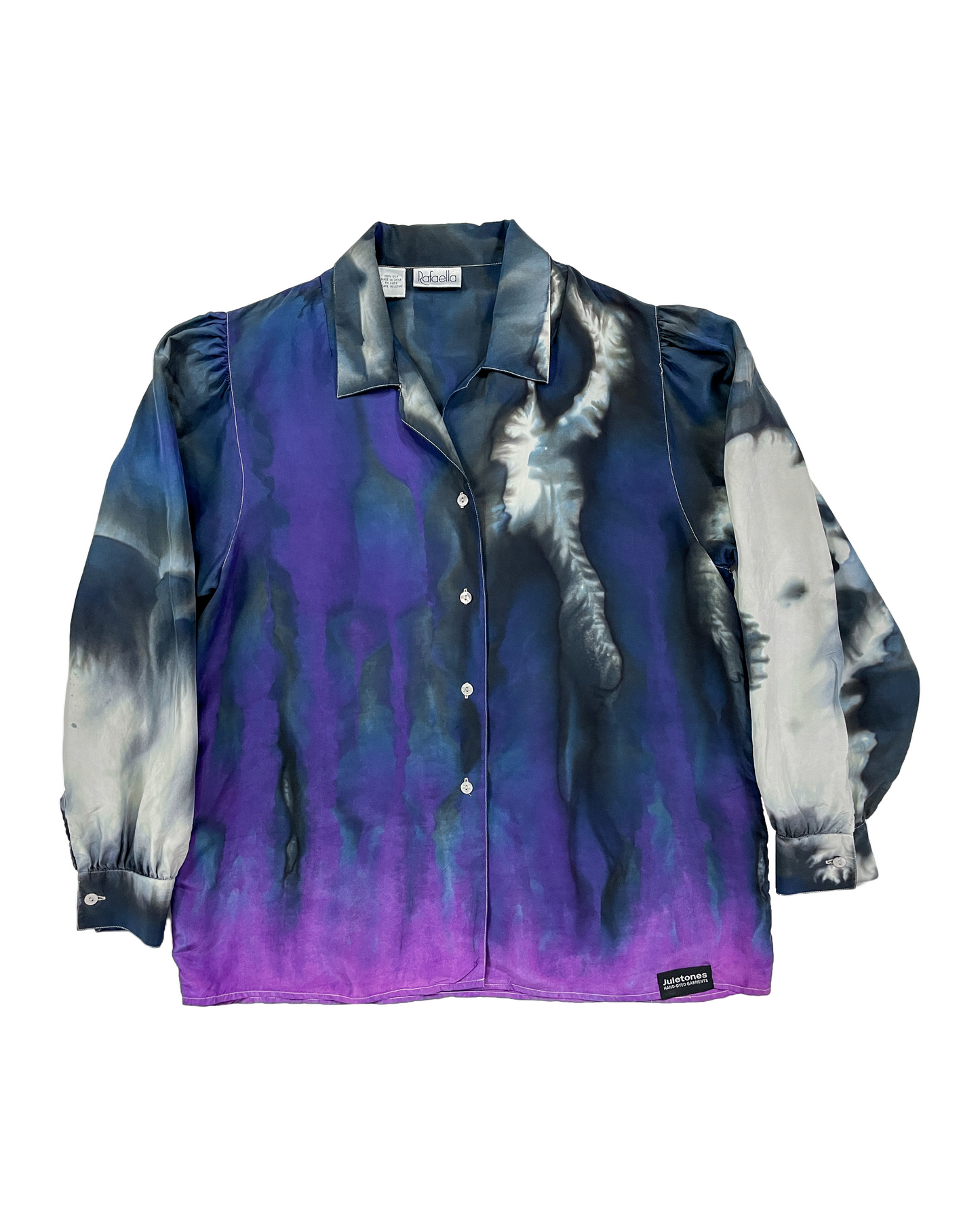 Purple Long Sleeve Gravity Ice-Dye Button Down