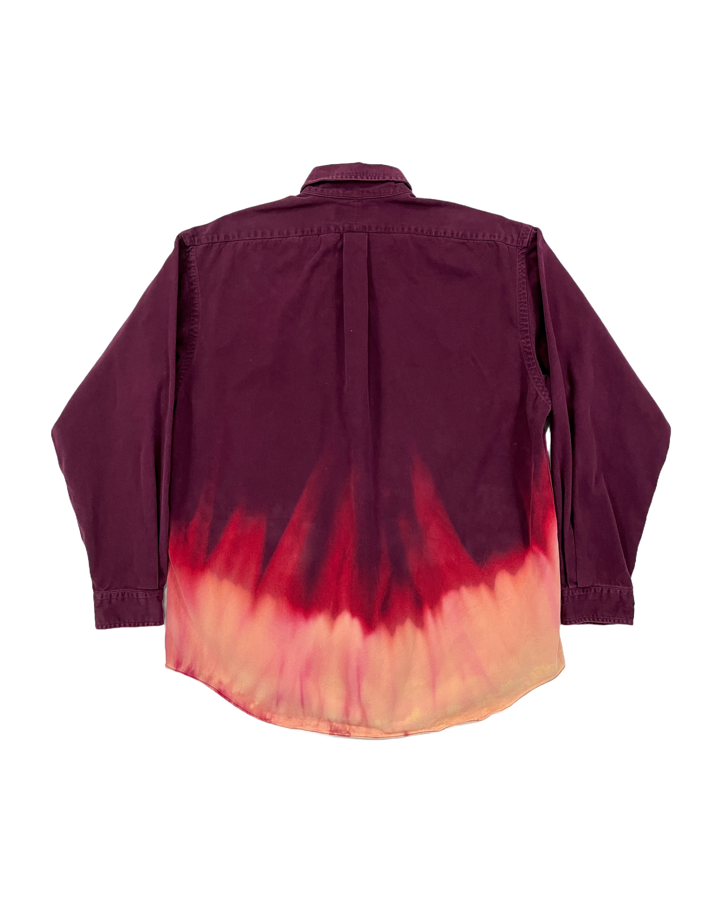 Long Sleeve Gravity Bleach Ice-Dye Button Down