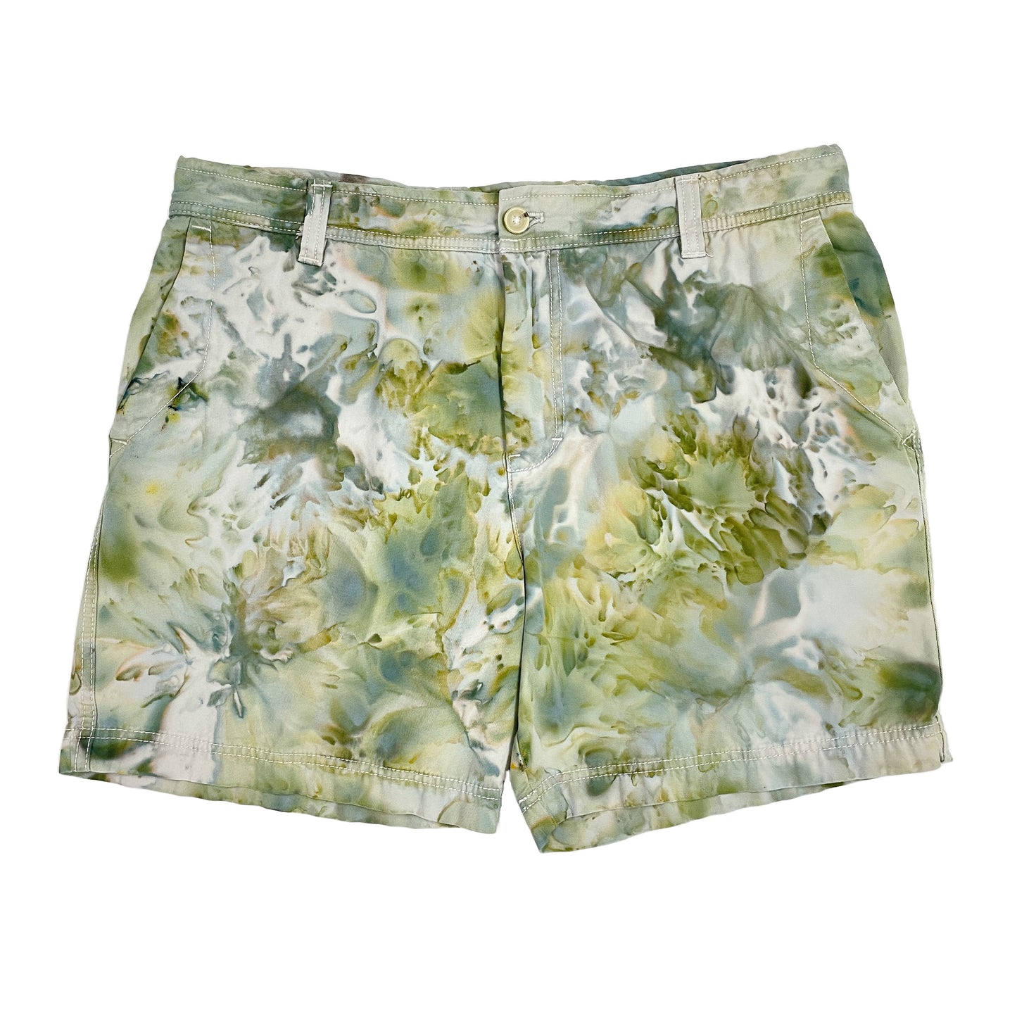 Sage Green Hand-Dyed Shorts