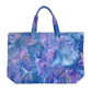 Violet Flowers Hand-Dyed Tote Bag