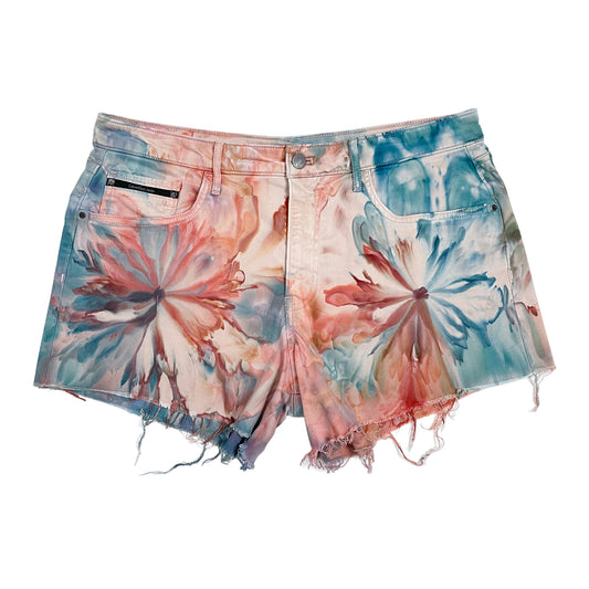 Peach Dahlia Hand-Dyed Shorts