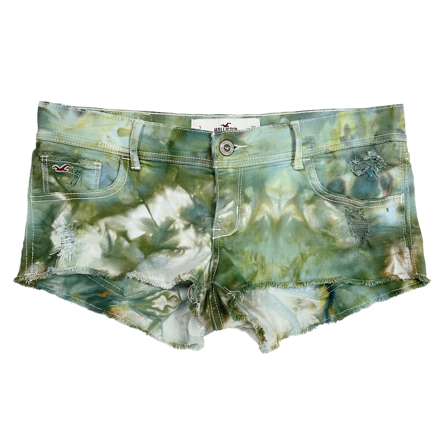 Deep Sage Green Hand-Dyed Shorts