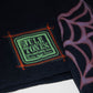 Purple Split-Dye Spiderweb Cropped Hoodie