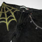 Green Spiderweb Jeans