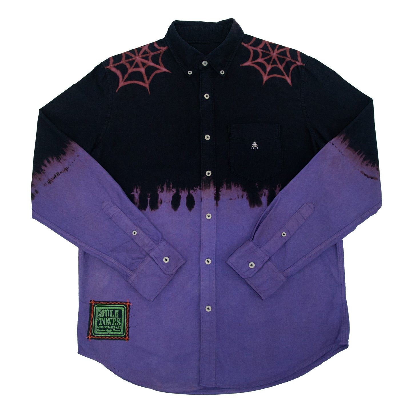 Purple Split-Dye Button-Down