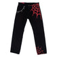 Red Spiderweb Jeans